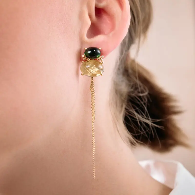 Ohrschmuck aus der Kollektion BoHo in 18kt Gelbgold mit Diamanten – Bild 2